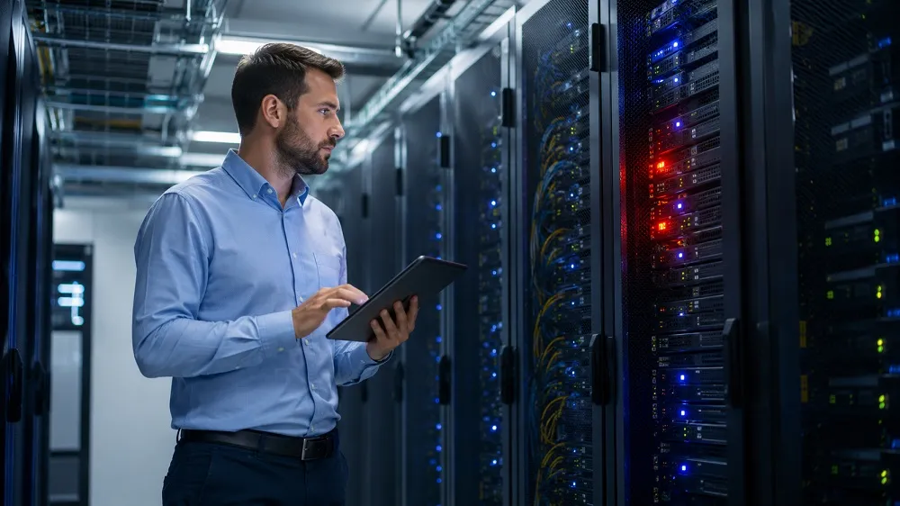 Serwis IT monitorujący pracę serwerów i wykrywający sygnały możliwej awarii w firmie