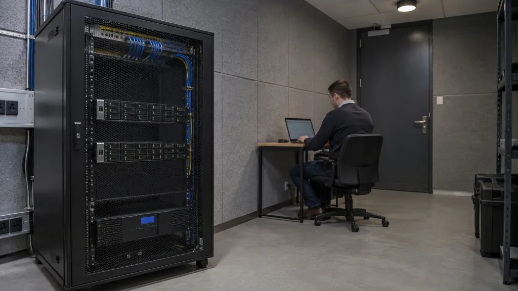 Firmowa infrastruktura serwerowa z lokalną obsługą i monitoringiem pracy urządzeń